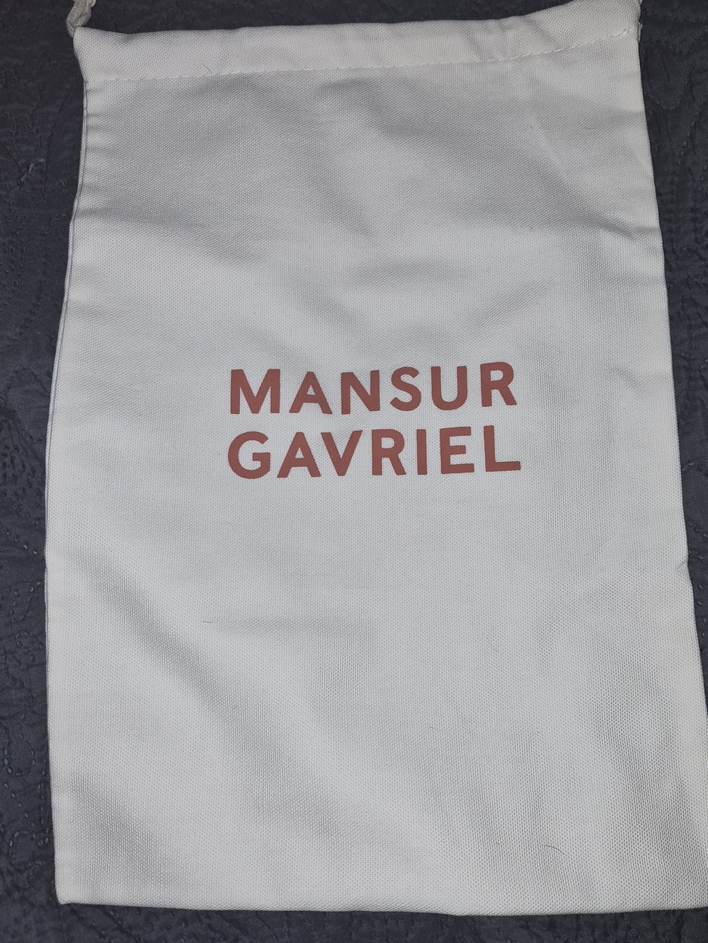 Mansur Gavriel White Canvas Handbag Dust Bag Cover | 10.25" x 15"